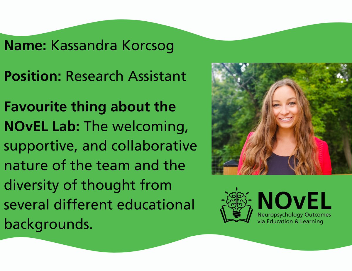 We'd like you to virtually meet <a href="/KassKorcsog/">Kassandra Korcsog</a>! Kass joined us in this March during her clinical practicum <a href="/HBKidsHospital/">Holland Bloorview</a>. During that time, she helped trained the RAs on standardized psychological test administration and was one of the clinicians for Move&amp;Connect! 💗