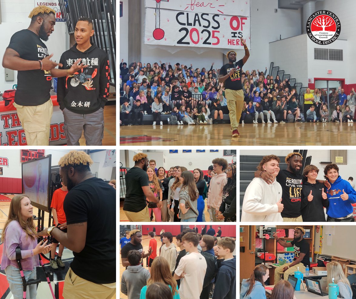 Lancaster Schools (@lancastercsd) on Twitter photo LHS students, faculty & staff welcomed speaker <a href="/DuncanKirkwood/">Duncan Kirkwood</a> as their first entire student-body assembly since the pandemic. Students connected with his message of pushing through challenges, setbacks, and failures to take your future to the next level. bit.ly/3s5e7v4 LHS students, faculty & staff welcomed speaker <a href="/DuncanKirkwood/">Duncan Kirkwood</a> as their first entire student-body assembly since the pandemic. Students connected with his message of pushing through challenges, setbacks, and failures to take your future to the next level. bit.ly/3s5e7v4