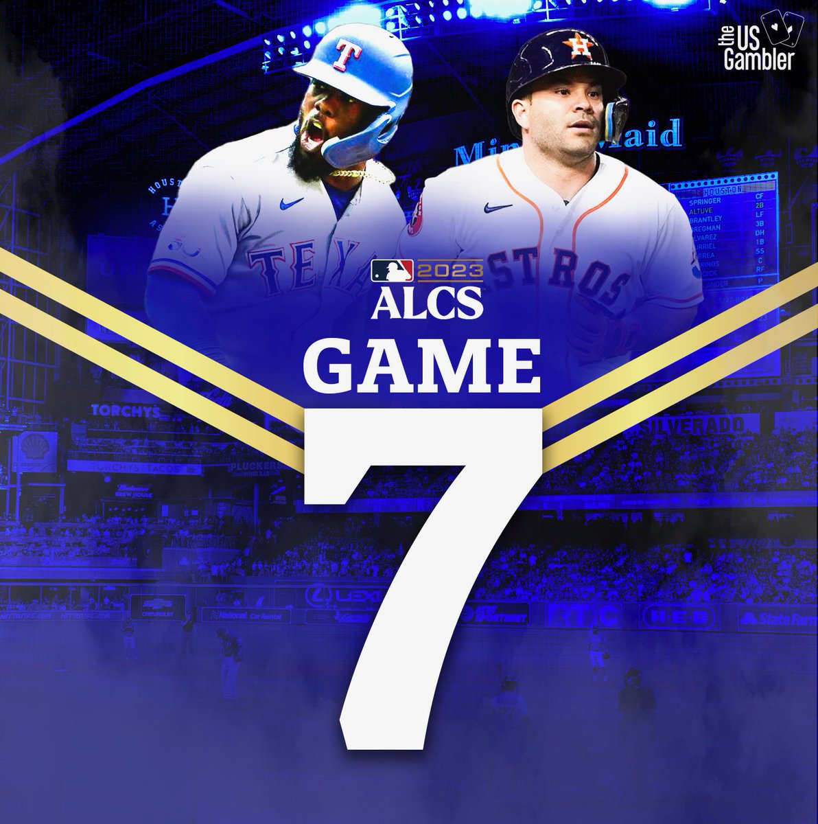 ALCS GAME 7⚾️

The Rangers and Astros series comes to an epic finale tonight. Which team advances to the #Worldseries ⁉️

#MLB #Astros #Rangers #MlbPlayoffs #Sportsbetting