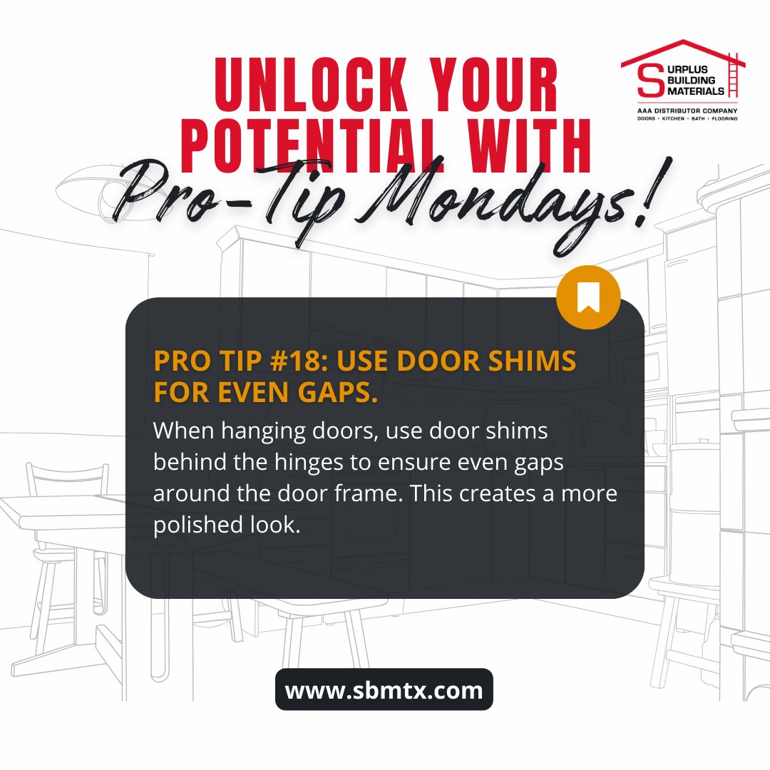 SurplusTx's tweet image. Welcome to #ProTipMonday! 🛠 Elevate your home improvement projects with expert advice and insider tips. From DIY hacks to pro techniques, we've got you covered. Transform your home, one project at a time! Join us and level up your skills. 🏡💪