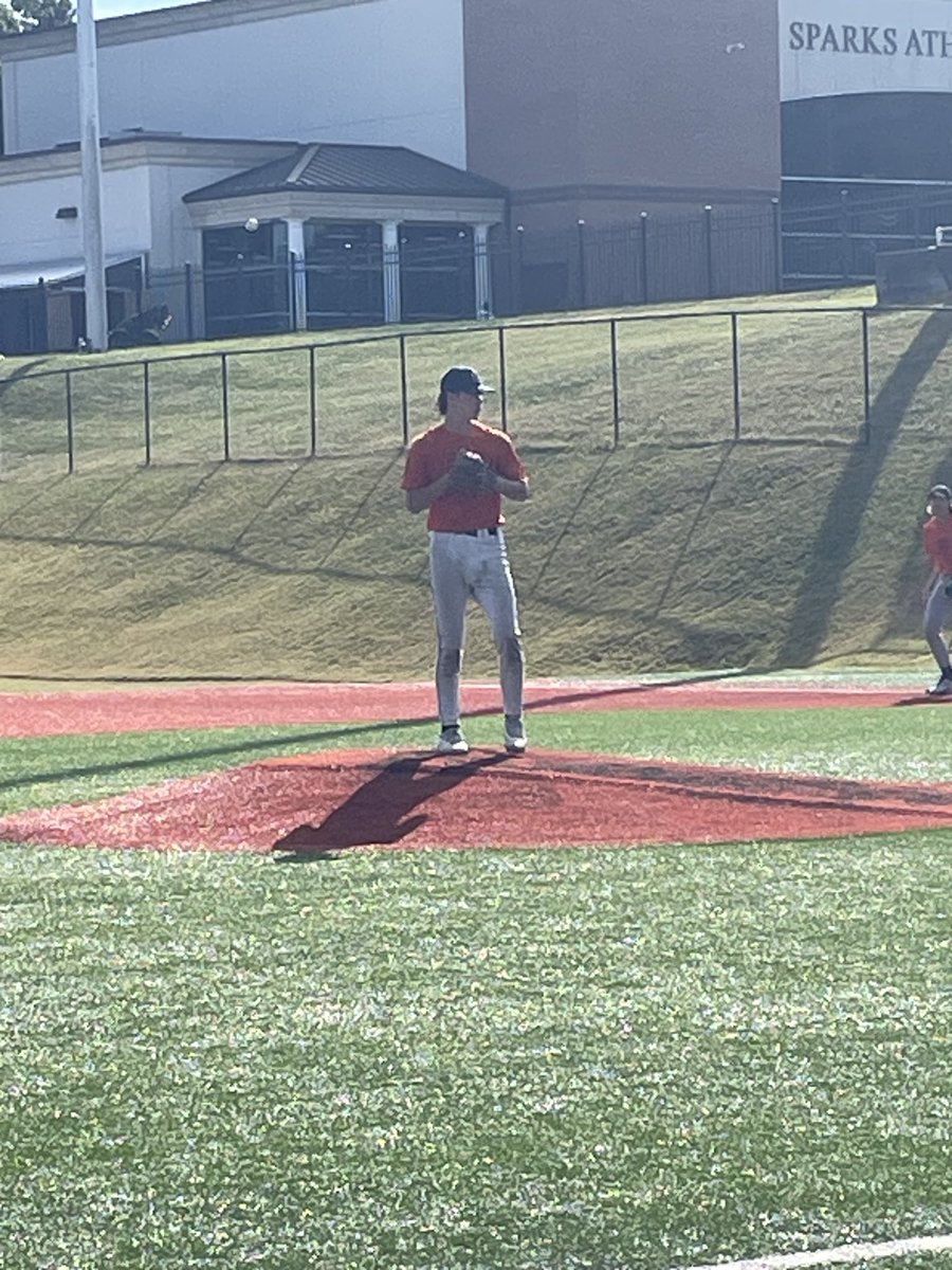 CNBaseball's tweet photo. Game 3. Ryan Higgins for Orange vs Ethan Patch https://t.co/3zzL38ARUw