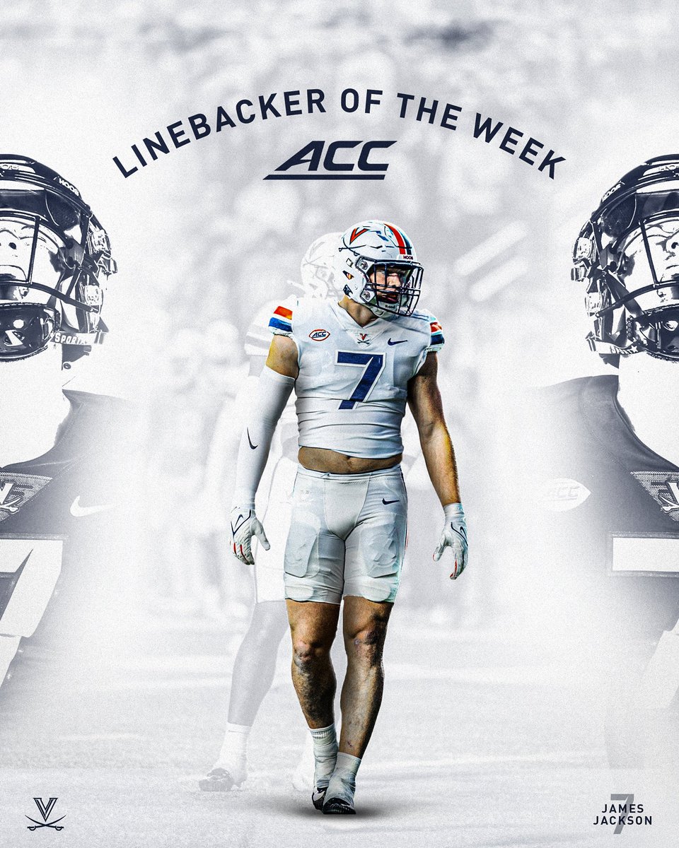 UVAFootball's tweet photo. Game changers. 😤 ACC Honors for these two Hoos
1.15.41🕊
#UVAStrong | #GoHoos⚔️ https://t.co/DMsPsTQcUw