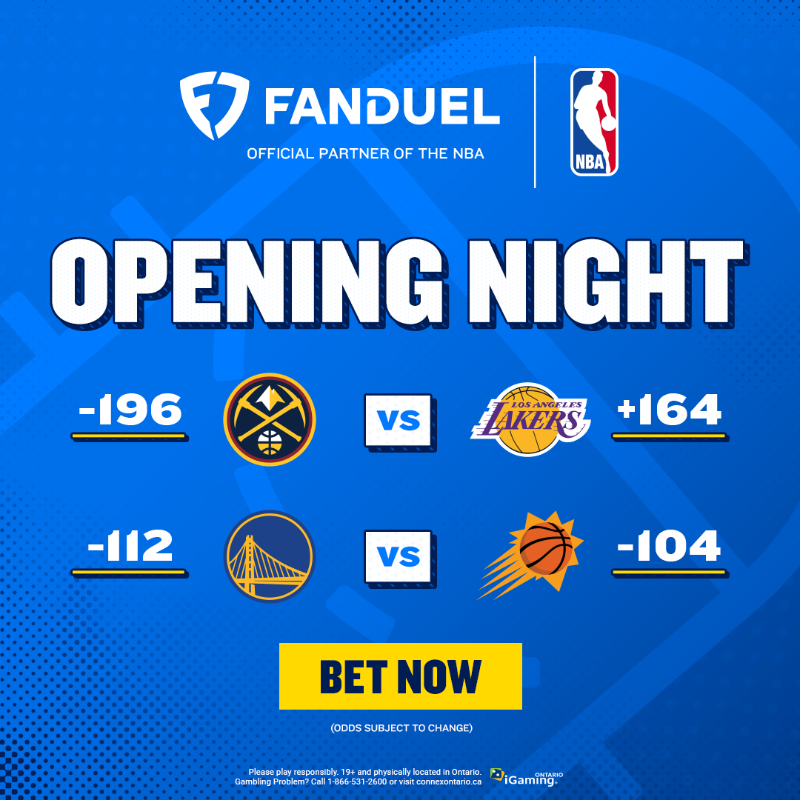 FanDuelCanada's tweet photo. The NBA is BACK! 
A Star Studded Opening Night...Who Do You Got? 👀