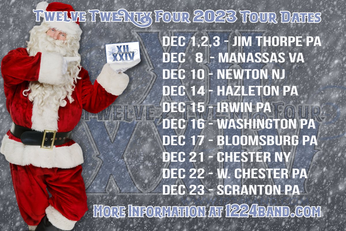 12twentyfour's tweet photo. In just five weeks, Twelve Twenty-Four, the nation’s original and longest running Trans-Siberian Orchestra tribute returns! Make sure you share this with everyone you know and let’s pack these theaters this Christmas season. https://t.co/hBrSRse2se
