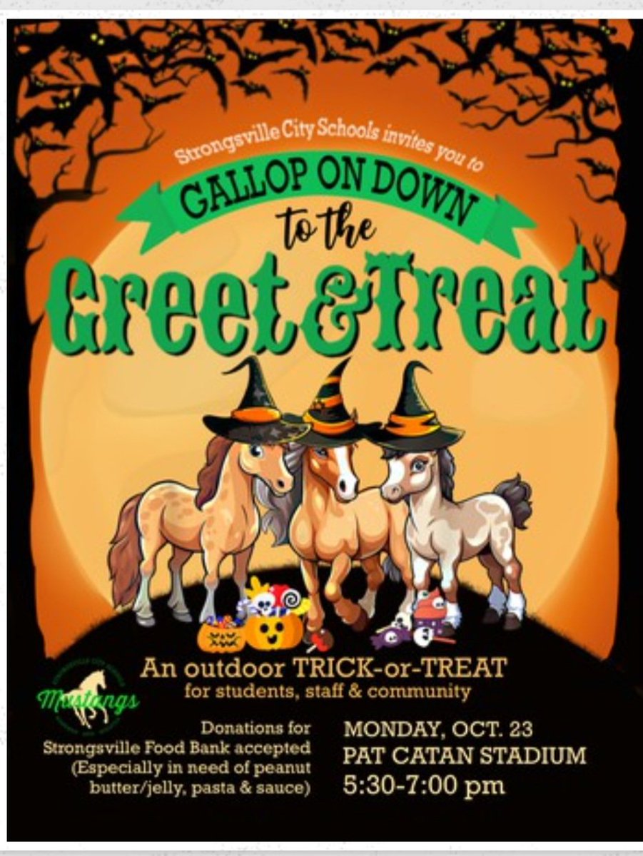 We hope to see you tonight at Greet &amp; Treat!