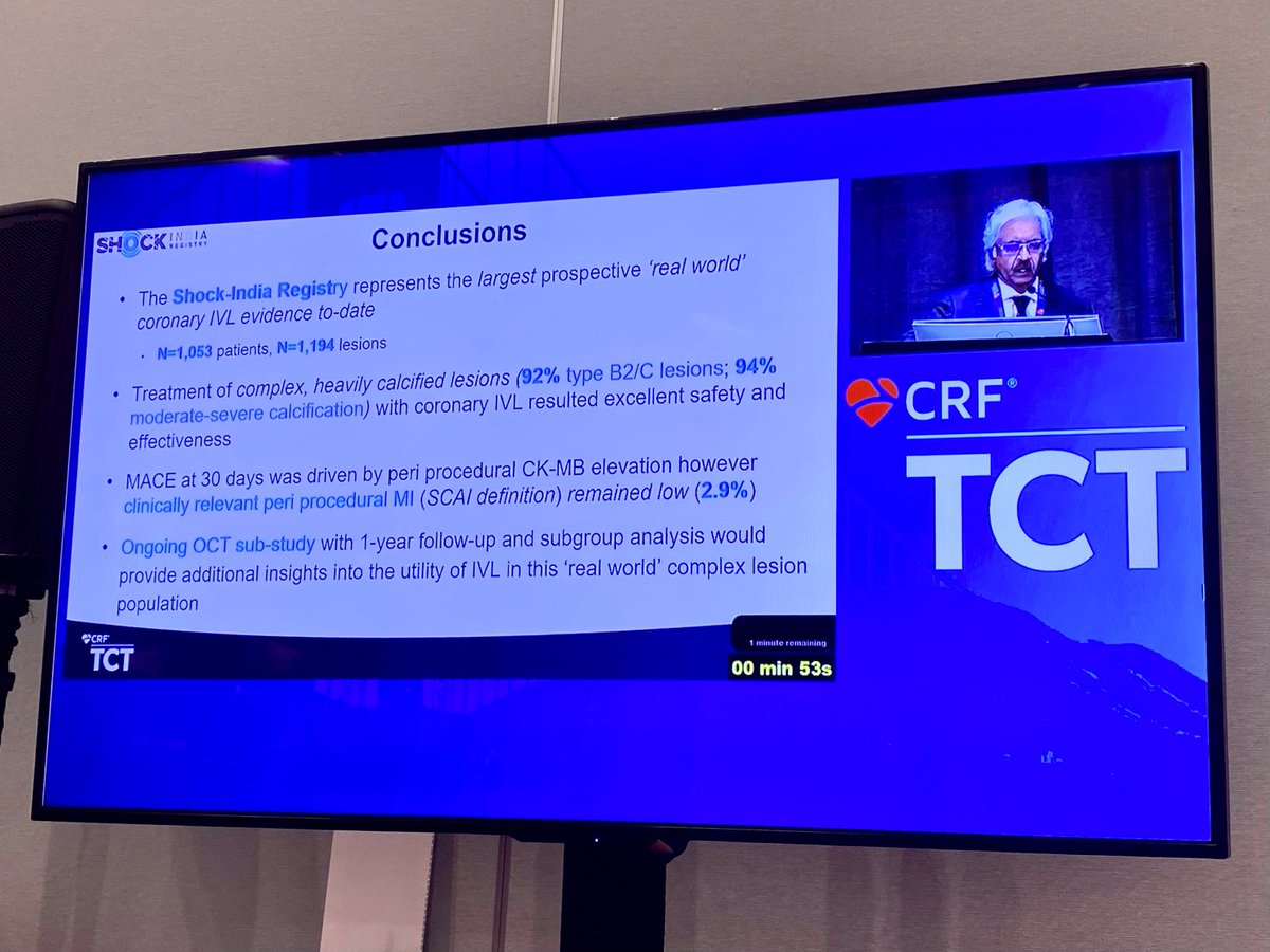 Shockwave Medical (@shockwaveivl) on Twitter photo Largest prospective, real-world #CoronaryIVL registry of 1,053 patients, with 39.8% ACS patients, presented by Prof. <a href="/Dr_AshokSeth/">Prof. (Dr.) Ashok Seth</a> at #TCT2023 today, demonstrating excellent safety and effectiveness of Coronary IVL consistent with the #DISRUPTCAD pooled studies.
Didn’t get to Largest prospective, real-world #CoronaryIVL registry of 1,053 patients, with 39.8% ACS patients, presented by Prof. <a href="/Dr_AshokSeth/">Prof. (Dr.) Ashok Seth</a> at #TCT2023 today, demonstrating excellent safety and effectiveness of Coronary IVL consistent with the #DISRUPTCAD pooled studies.
Didn’t get to
