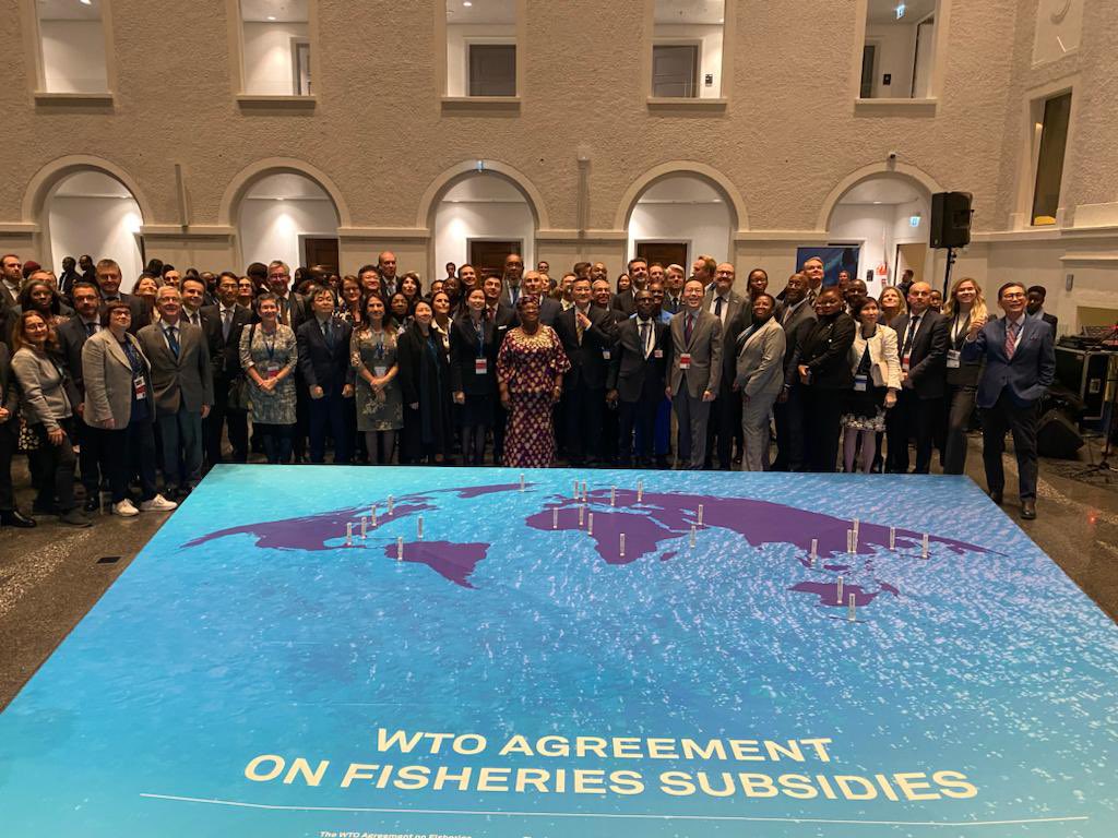 Seven more countries have deposited their Instrument of Acceptance for the Fisheries Subsidies Agreement today! Congratulations to Albania, Australia, Botswana, Cuba, Cote D’Ivoire, Korea and St. Lucia! Thank you for livening up the Senior Officials Meeting. Also thanks to all