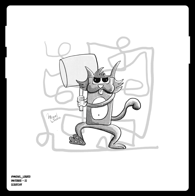 its_lobato's tweet photo. #inktoberscratchy https://t.co/YsbILkVFUU