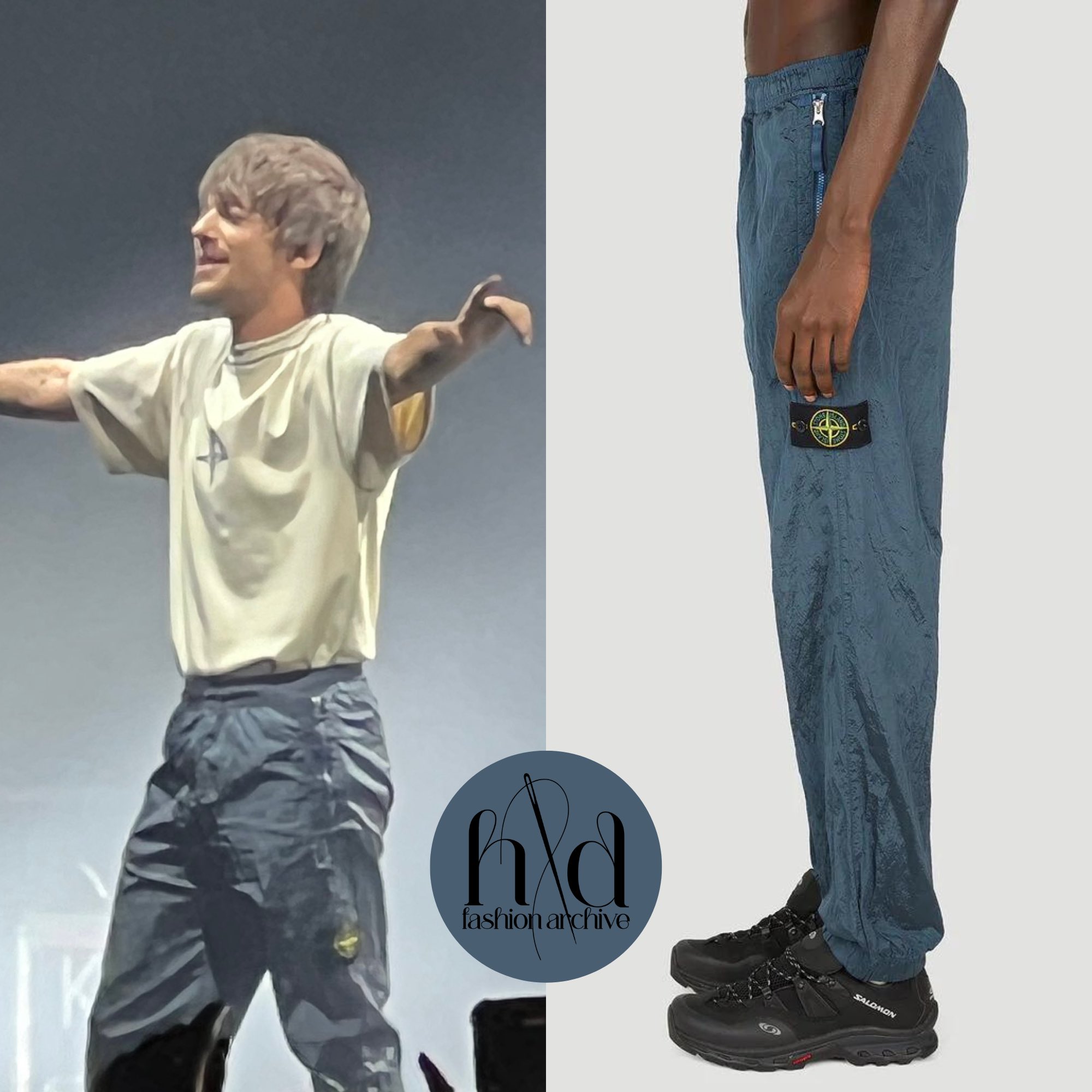 HLD Fashion on X: Louis is wearing Stone Island Compass Patch Track Pants  onstage tonight for #FaithInTheFutureZürich! (October 2023) 🔗    / X