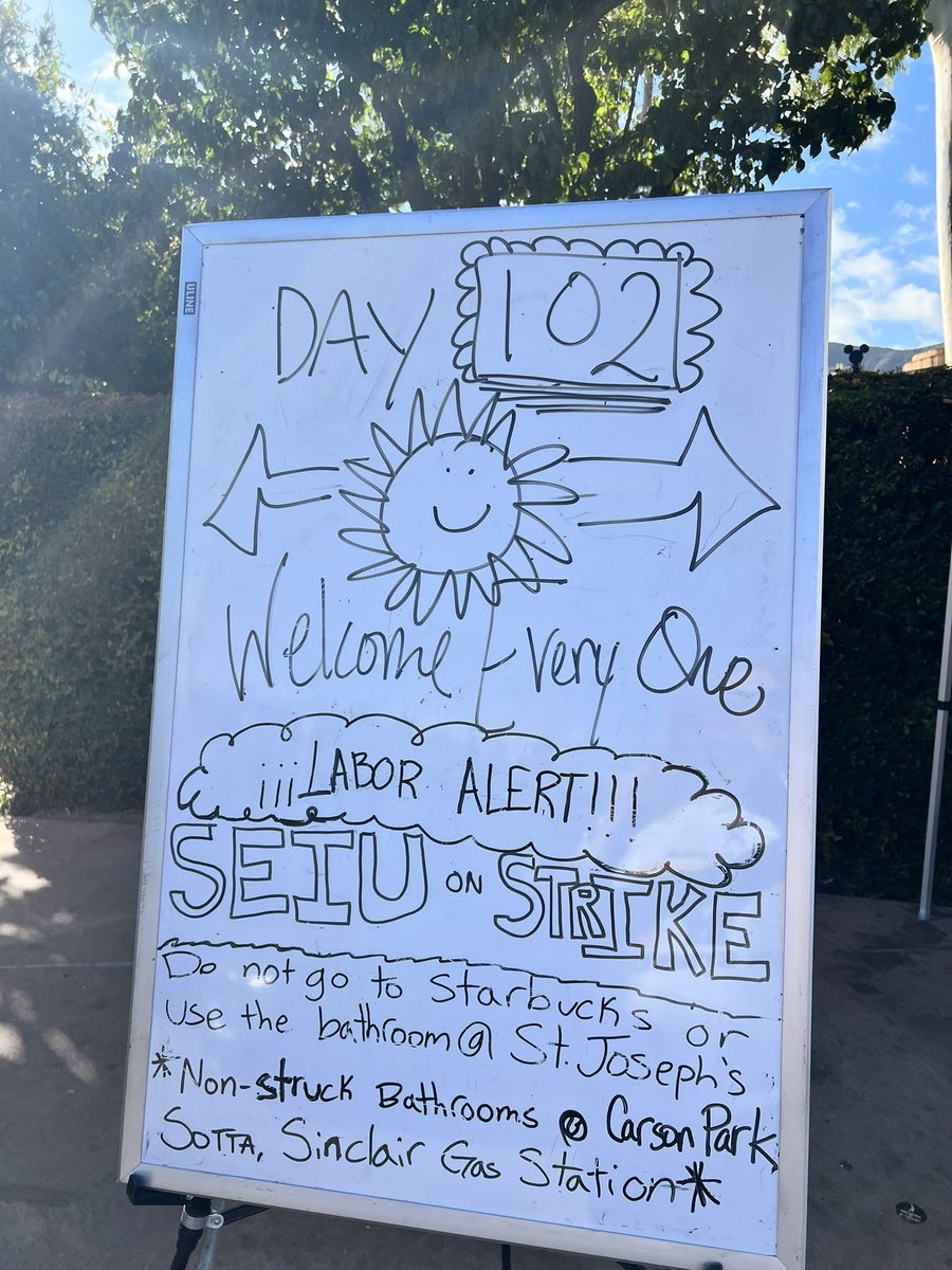 IngridMoss's tweet photo. Out on the picket line today with colleagues @sagaftra @WGAWest @IATSE #heatherdowling #SagAftraStrong #powertoperformers #SagAftraStrike https://t.co/yQl72JSG5V