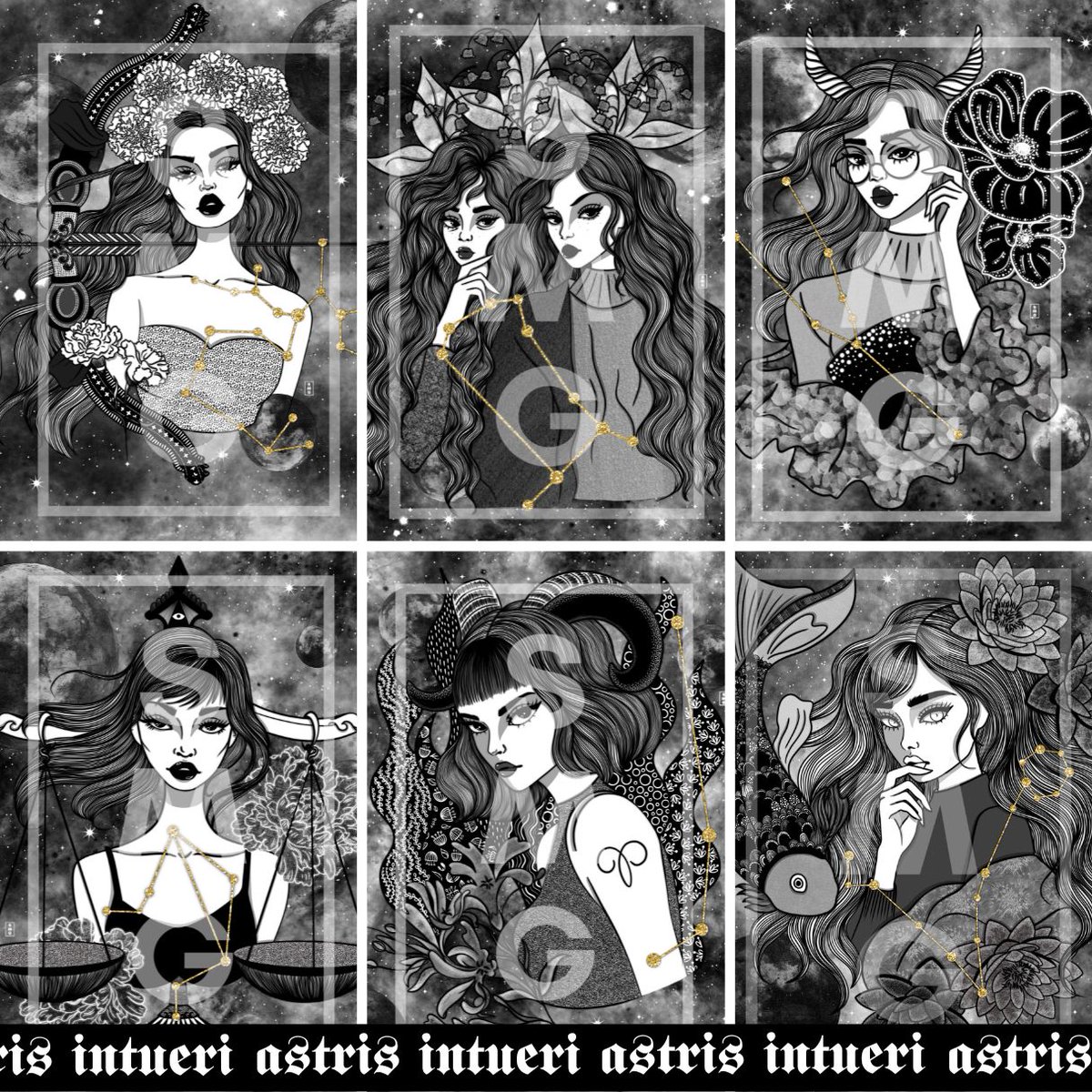 † † 𝖆𝖘𝖙𝖗𝖎𝖘 𝖎𝖓𝖙𝖚𝖊𝖗𝖎 † † 

all 12 pieces are live on <a href="/StargazeZone/">Stargaze ✨🔭</a> - ready for auction {24 hours only}

starting price: 17k $Stars {roughly $100 or so USD} - each piece handdrawn. 

link in thread!
#stargaze #cosmosecosystem