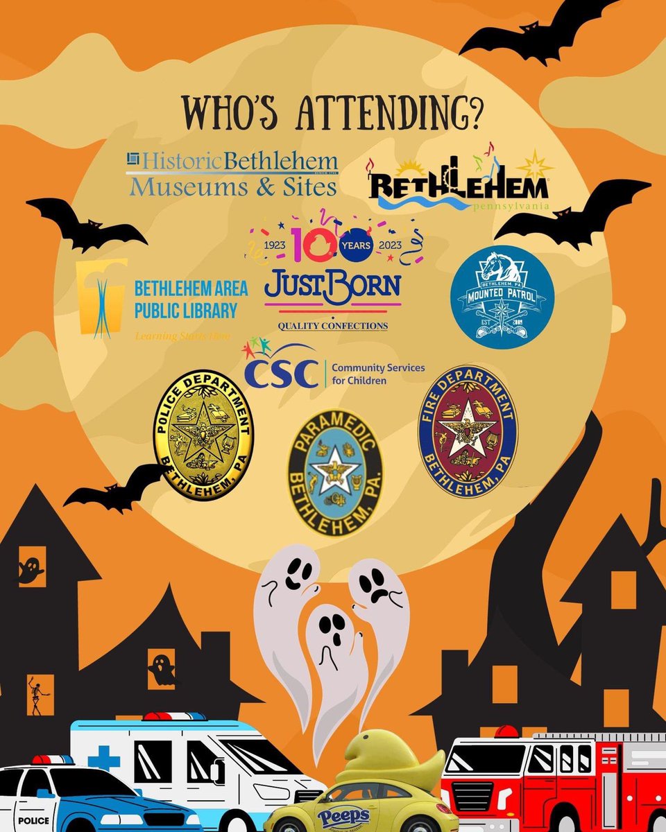 Don't forget to come out and join Bethlehem Police and Bethlehem Mounted Police tomorrow night at the Bethlehem Area Public Library at 6:30pm for the 2nd annual Trunk or Treat!