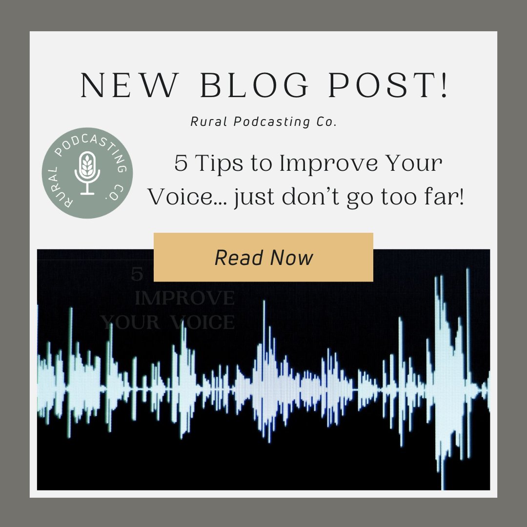 You can change your voice. But do you want to? I worked on mine when I first became a journalist (and so I sound like a Newsreader! hah!)

If not liking your voice is holding you back, here are some tips. Just don't lose who you are in the process:

ruralpodcastingco.com/blog/5-tips-to…