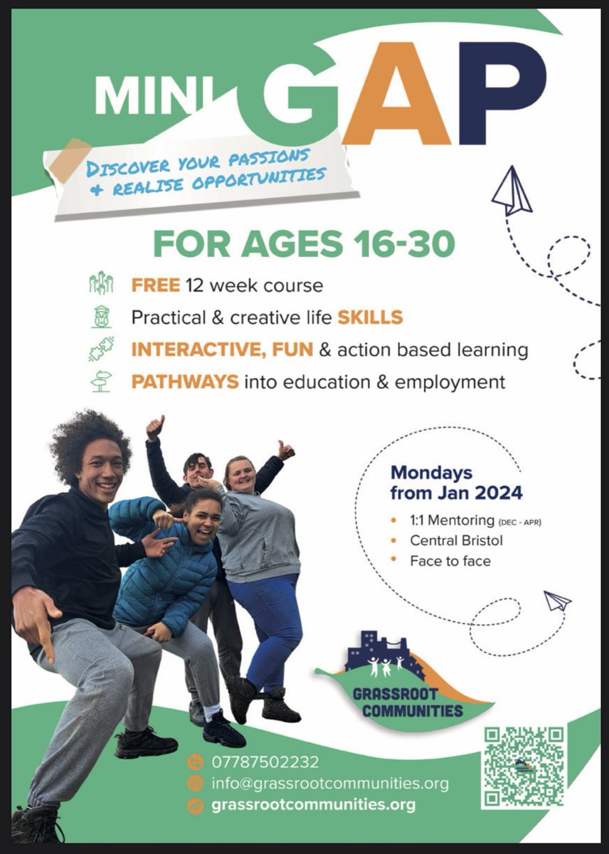 Shared the life changing Mini GAP opportunity at the weekends <a href="/BristolCouncil/">Bristol City Council</a> South Area Partnership meeting ✊🏻🙌🏽🙏🏿

Every org must know act least a person who would benefit from Mini GAP?  ❤️

Apply via the poster bar code

Or
 
Apply via the link - bit.ly/3ts4sz7