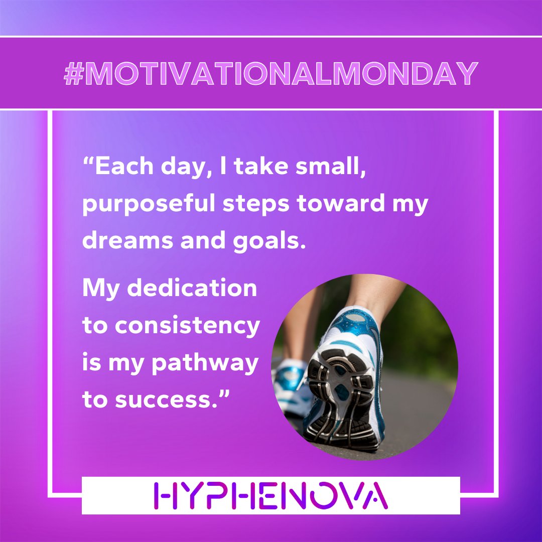 🎬 Lights, Camera, Affirmation! 🎬

On this #MotivationalMonday, we remind ourselves that progress isn't measured in leaps but in steady, determined strides. 🌟✍️

#Hyphenova #FilmmakerWisdom #WriteYourStory #PathToSuccess