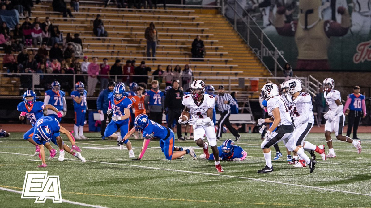 EASD131's tweet photo. TOMCATS MAKE IT TO THE PLAYOFFS! 🏈🏆 The Tomcats Football team is going to the playoffs for the first time in 41 years! They won against Fenton High School last Friday, October 20, with a score of 54-20.  We’re super excited and so proud of our students! Go Tomcats! https://t.co/7hILsUxpQX