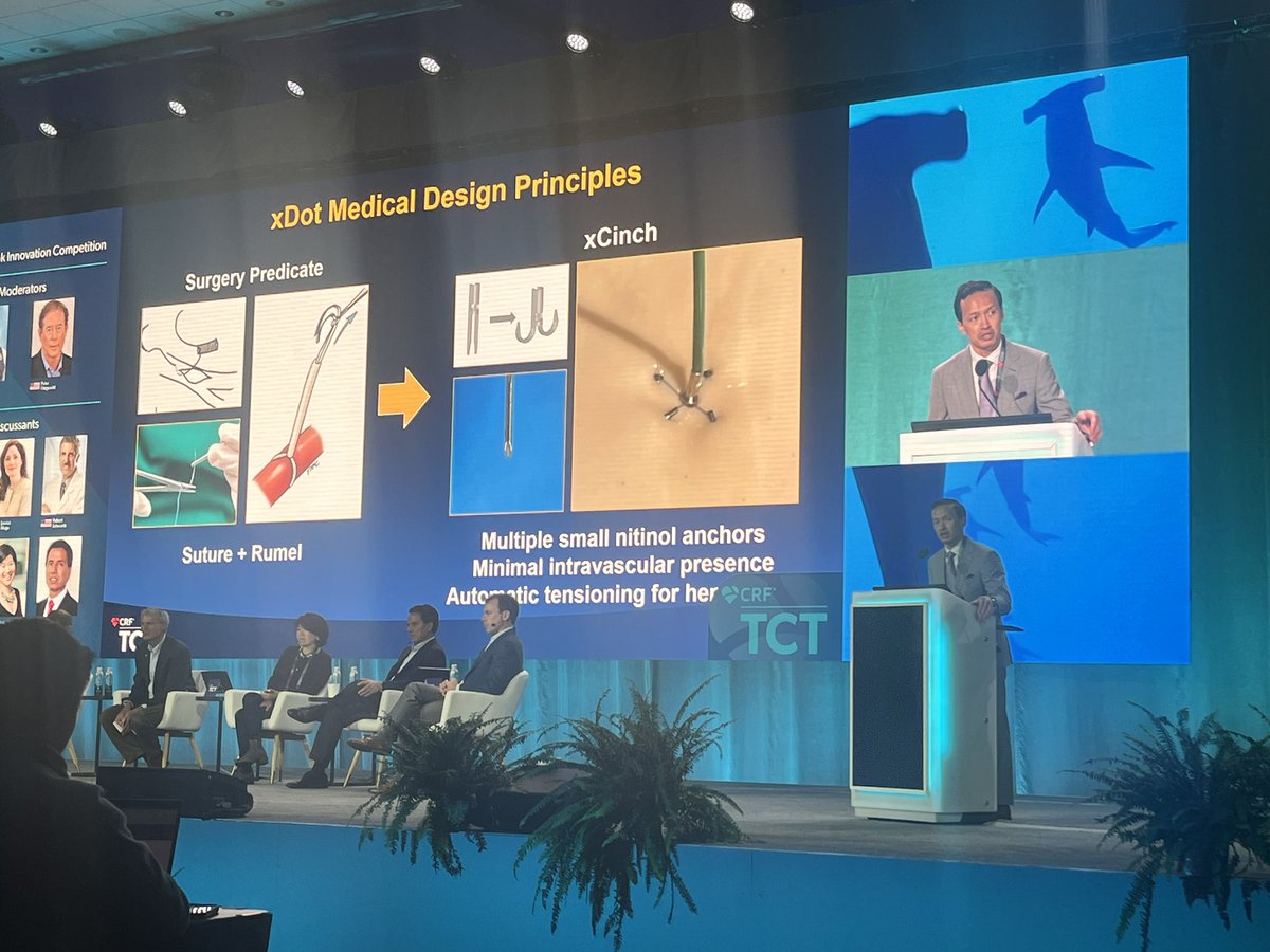 .@psorajja enters the #TCT2023 Shark Tank with xCinch vascular closure device for bloodless access site management