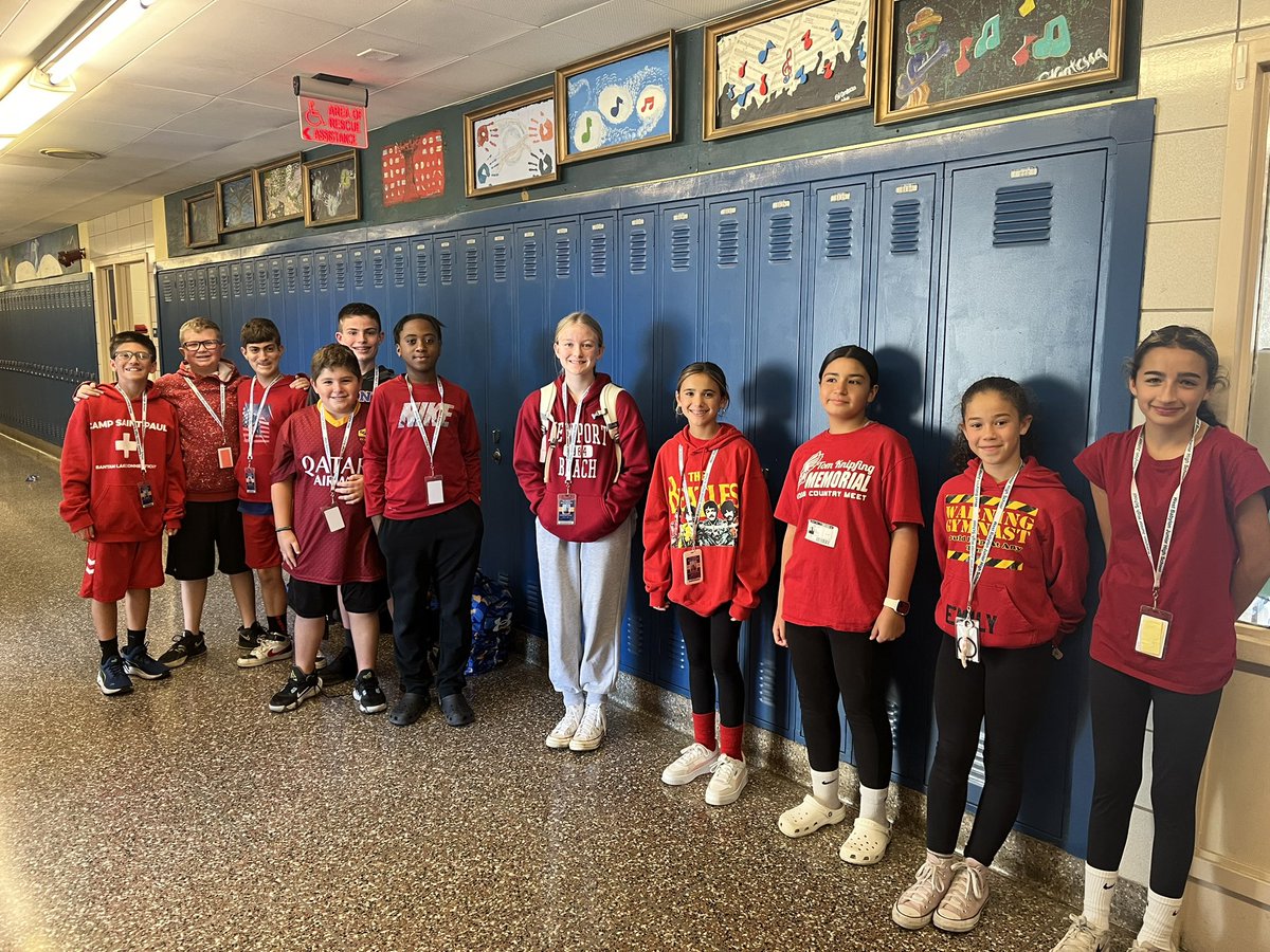 Red ribbon week is off to a great start! ❤️ Students wore red to show that they are “red-y to be drug free!”
