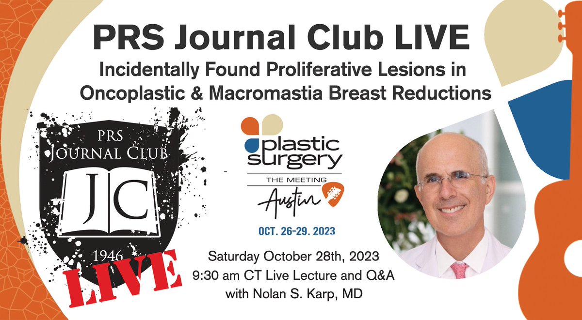 #PRSJournalClub LIVE is TOMORROW! Join us at 9:30 am CT at ASPS Center Stage for a #PRSJournalClub lecture and Q&A with @Nolankarp and PRS Resident Ambassadors, @Yoshi_Toyoda_MD, @shammas_ronnie, and @RamiKantar1 Read the PRS article for FREE!: bit.ly/MacromastiaAna…