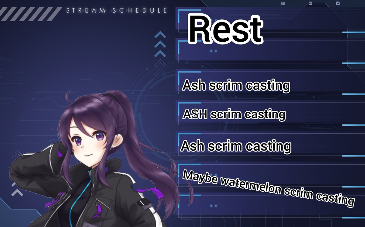 DawnBreaker0462's tweet photo. Forget to put this week schedule
Imma full on casting apex scrim 
#Breakdule https://t.co/81lBMqPI4Y