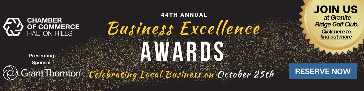 🚨 Last chance to join us this Wednesday at Granite Ridge GC! 🏆 With a growing membership, our Business Awards shine even brighter. We've witnessed businesses showcase innovation &amp; strength. Celebrate our community's success on Oct 25. RSVP now: business.haltonhillschamber.on.ca/event-calendar
