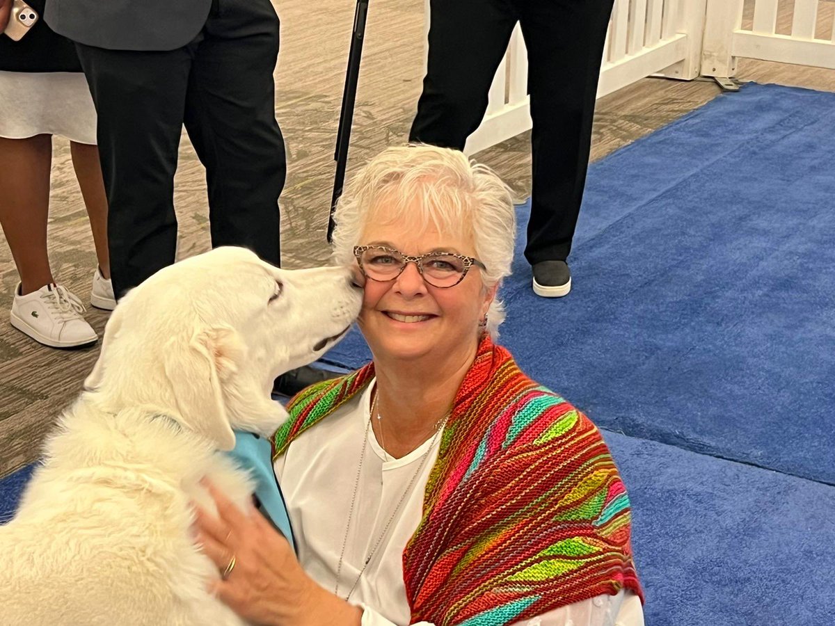 OLTCAnews's tweet image. Attendees at #TiLTC2023 indulging in quality moments with incredibly cute dogs at the @SchlegelVillage dog park. Thank you for bringing such a joyful moment to the conference.