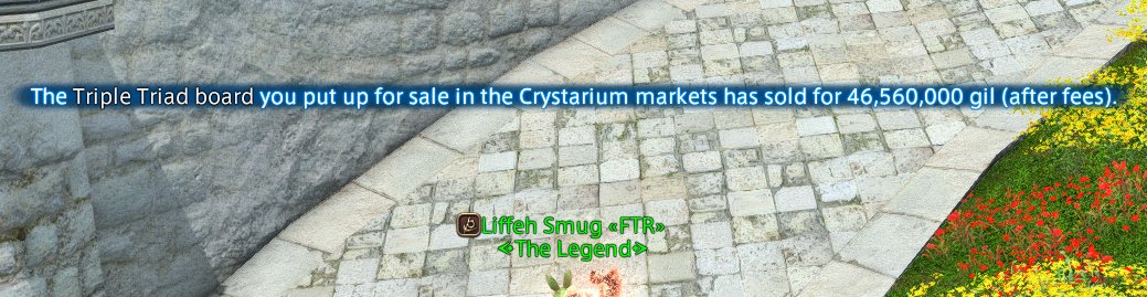 Liffeh's tweet image. triple triad confirmed best new gil making method