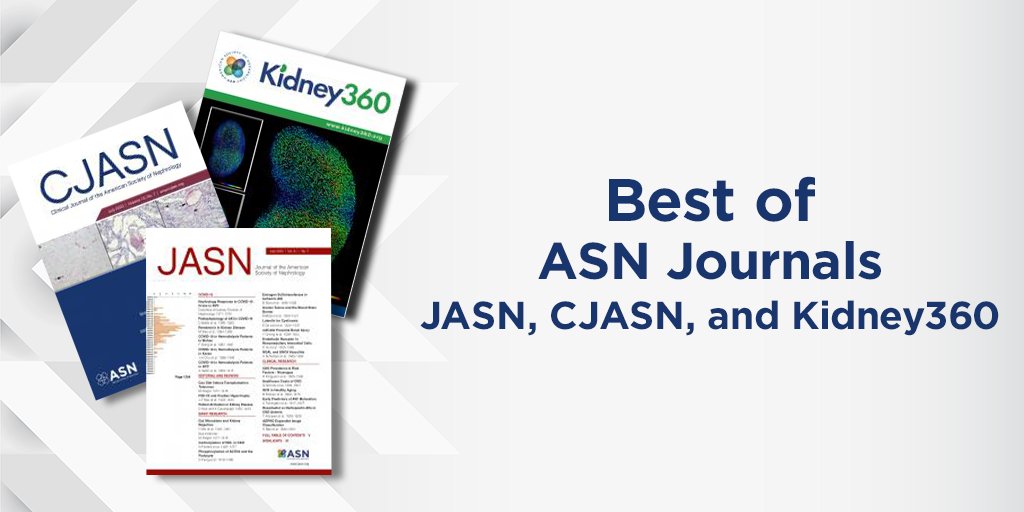 JASN_News's tweet photo. Are you attending #Kidneywk? You won't want to miss the Best of ASN Journals session on November 2!
Explore the high-impact articles published this year in JASN, @CJASN, & @ASNKidney360 that will be featured in this session: https://t.co/sM5rIeGhEY #jnlcoll https://t.co/EKfgnDQugx