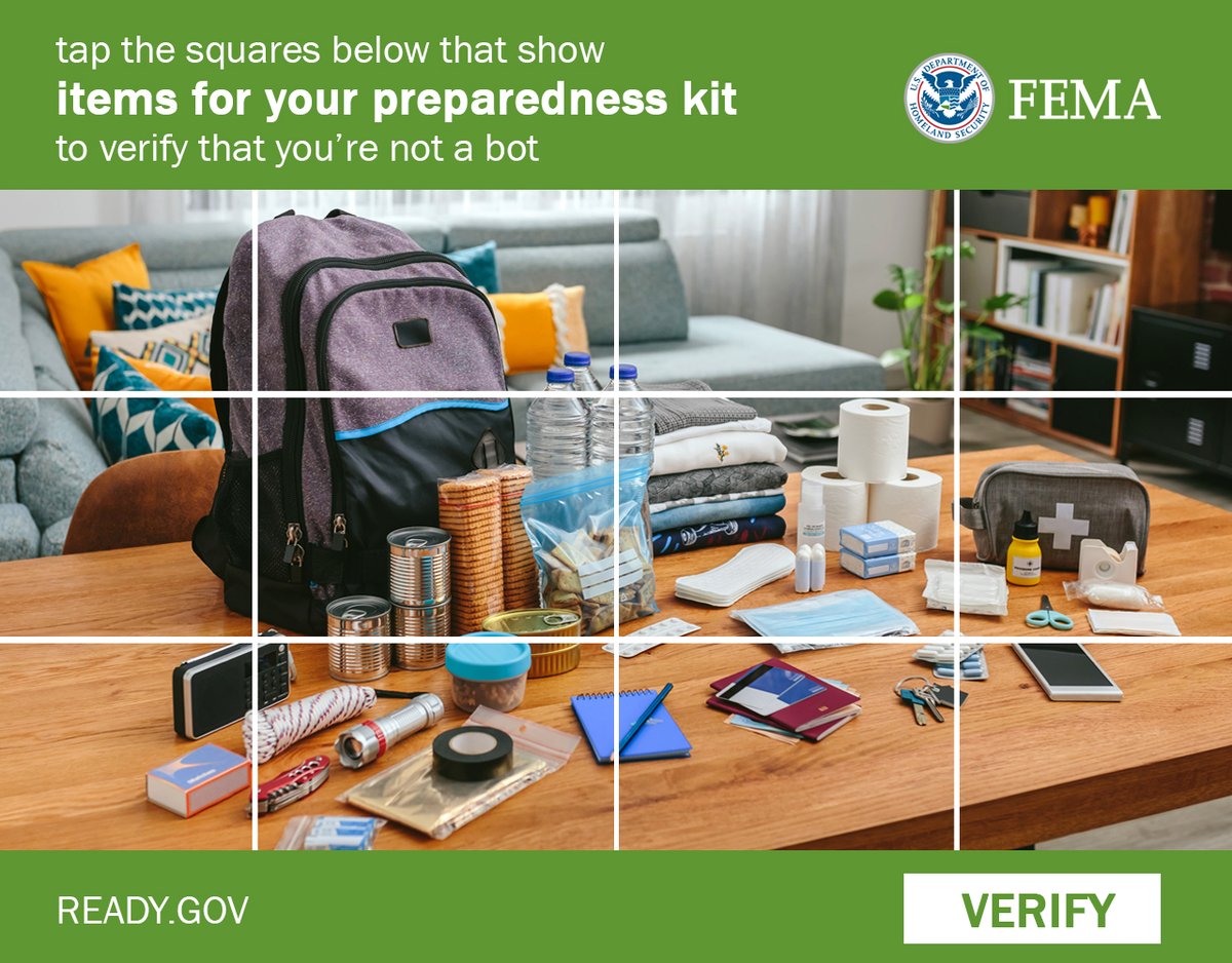 Which items below do you have in your preparedness kit? ready.gov/kit