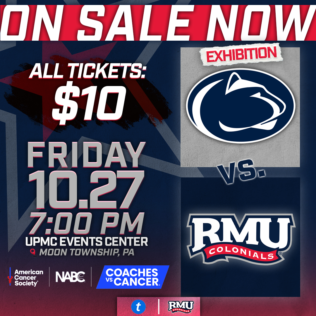 𝐓𝐡𝐢𝐬 𝐅𝐫𝐢𝐝𝐚𝐲! 🏀

🆚 Penn State
📍 UPMC Events Center
⏰ 7:00 p.m.
🎟ticketmaster.com/event/16005F46…