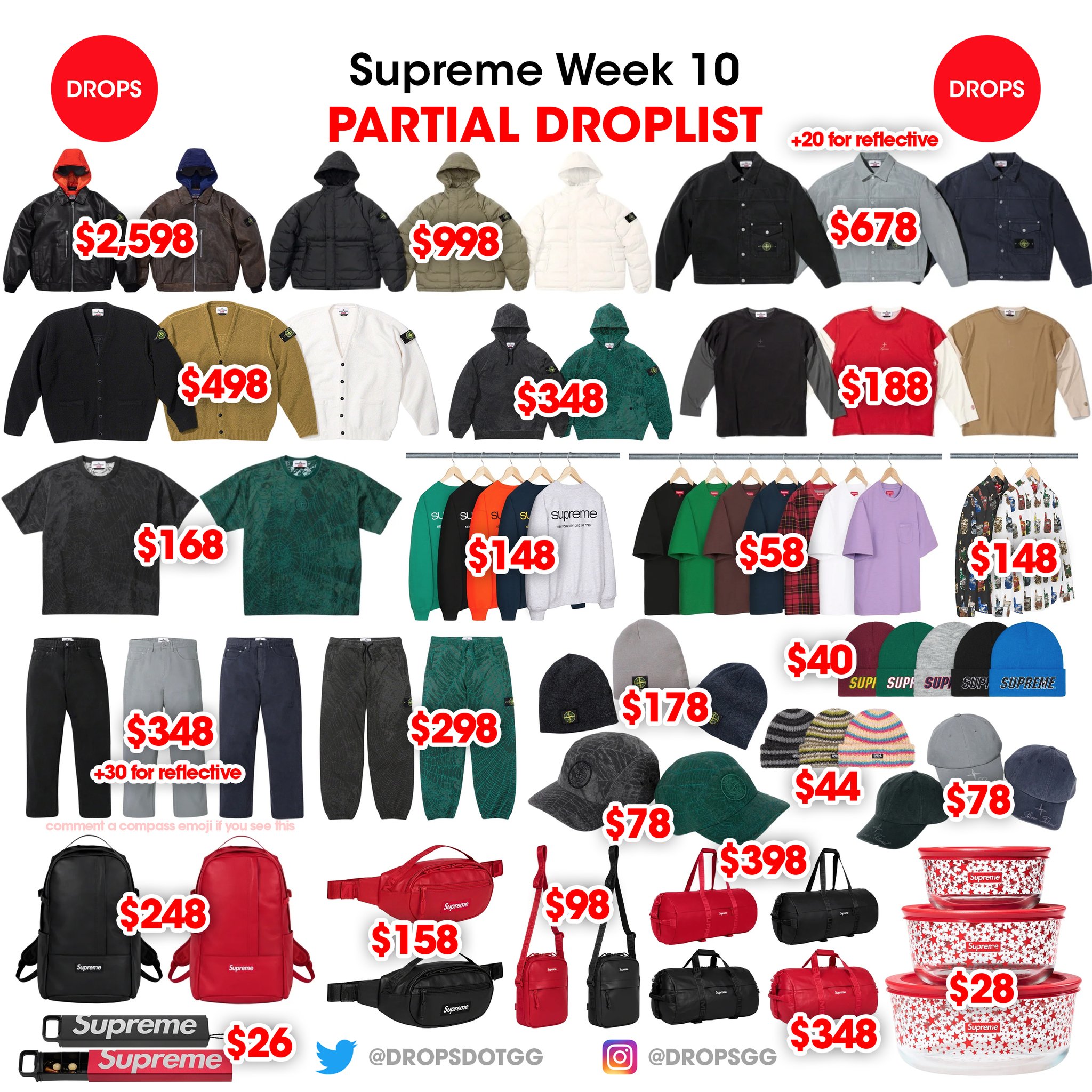 Supreme FW23 Week 10: New Supreme x Stone Island Collaboration