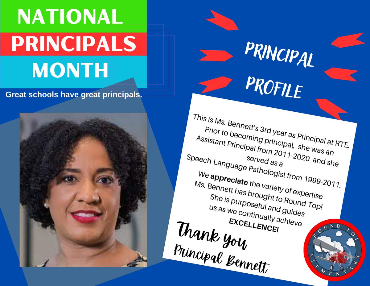 Harold Johnson (@mr_johnsonpes) on Twitter photo Happy #NationalPrincipalsMonth <a href="/cvegabennett/">Clarissa Bennett</a> Thank you for being our Pilot <a href="/RTEFlightStatus/">Round Top Elementary</a> Happy #NationalPrincipalsMonth <a href="/cvegabennett/">Clarissa Bennett</a> Thank you for being our Pilot <a href="/RTEFlightStatus/">Round Top Elementary</a>