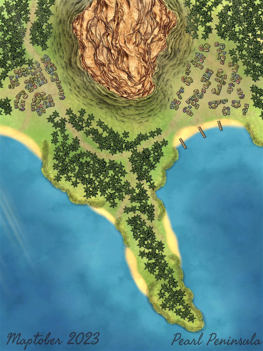 RobScudie's tweet photo. Maptober 2023 - Day 23 - Pearl Peninsula
@inkarnaterpg #maptober #maptober2023 https://t.co/M6aarWaseY