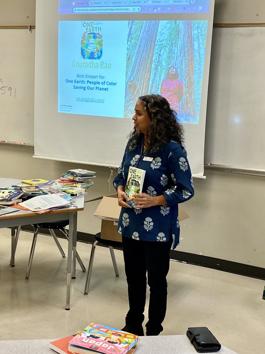 Thanks go to Sara Leach for being my copresenter & pop up presentations by @cwill_bc authors @EmilySeoWrites @kuljinderwrites & @OneEarthBook for @CWILLBC 2023 releases + social justice themed collections presentation at @bctla (slides now up at bit.ly/BCTLA22 ) (🧵2/3)