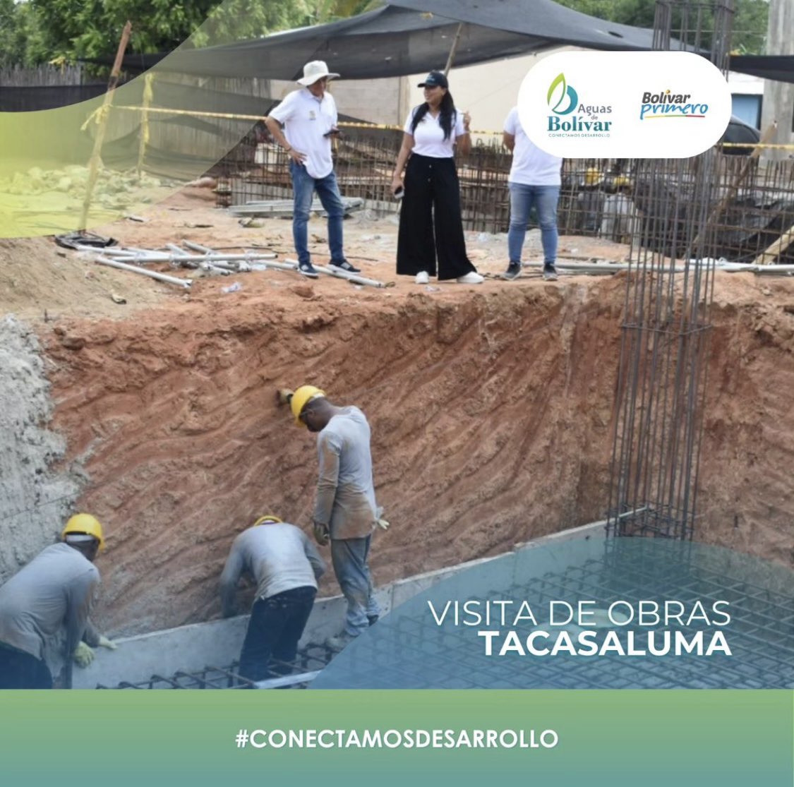 AguasdeBolivar's tweet photo. Visitamos el corregimiento Tacasaluma en Magangué, donde revisaron los avances en las obras de construcción y optimización del acueducto local, el cual presenta un avance de 36,93% https://t.co/fBj62BFJYe