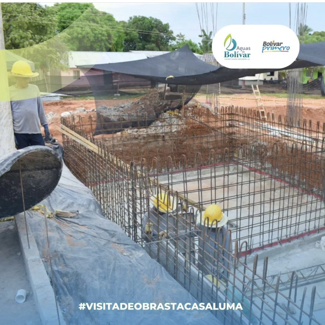 AguasdeBolivar's tweet photo. Visitamos el corregimiento Tacasaluma en Magangué, donde revisaron los avances en las obras de construcción y optimización del acueducto local, el cual presenta un avance de 36,93% https://t.co/fBj62BFJYe