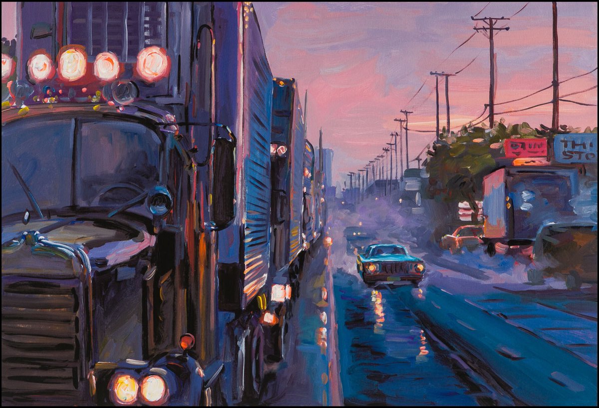 Painting by Bob Dylan Omaha Rain —