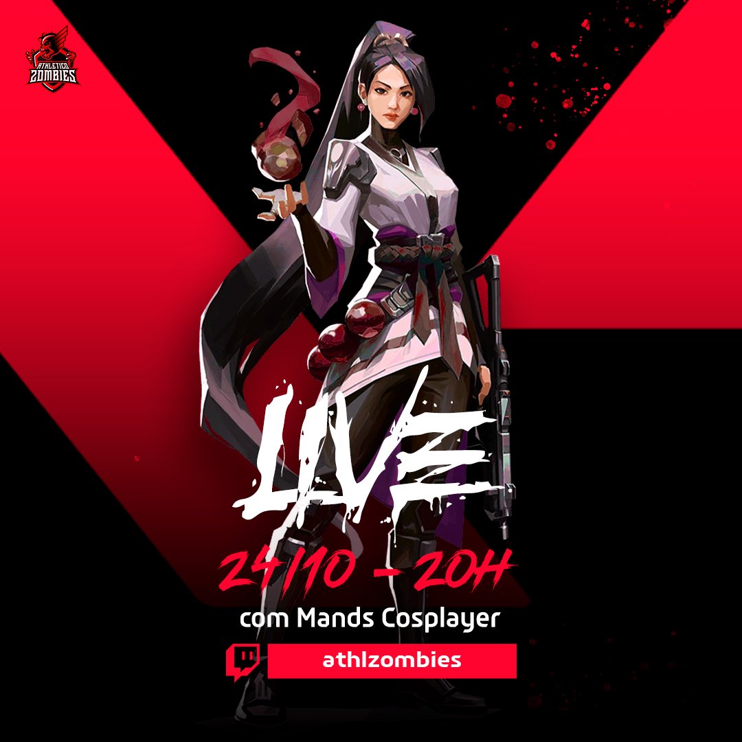 Amanhã tem invasão do Zombies no Valorant! 🧟

Às 20h, nós e a <a href="/mandscosplayer/">𝑀𝒶𝓃𝒹𝓈𝓏𝒾𝓃𝒽𝒶 🦋</a> 🧜🏼‍♀️ te esperamos para mais uma live na nossa Twitch!

#GoAthz!

#Athletico #AthleticoZombies #Twitch #Valorant