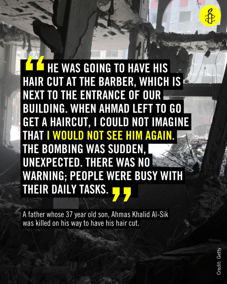 amnestyusa's tweet photo. Amnesty has gathered new evidence of unlawful Israeli attacks which caused mass civilian casualties and must be investigated as war crimes.

Israeli forces have shown a shocking disregard for civilian lives, pulverizing buildings and destroying essential infrastructure. https://t.co/VjIYS8Irfl