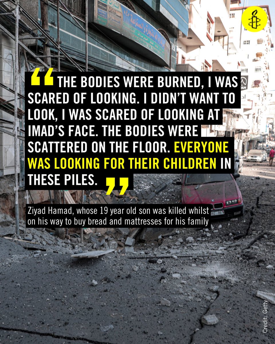 amnestyusa's tweet photo. Amnesty has gathered new evidence of unlawful Israeli attacks which caused mass civilian casualties and must be investigated as war crimes.

Israeli forces have shown a shocking disregard for civilian lives, pulverizing buildings and destroying essential infrastructure. https://t.co/VjIYS8Irfl