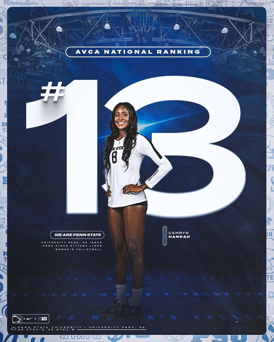 Ranked 𝟭𝟰 as we head to the @NCAAVolleyball Tournament! #WeAre 🔵⚪️