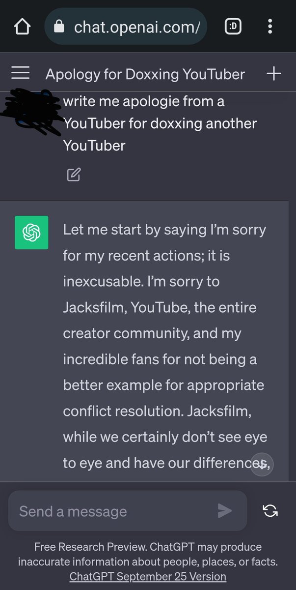 ApexHD69's tweet photo. @sssniperwolf Sssniperwolf writing her apology https://t.co/7lKqBxSrYv
