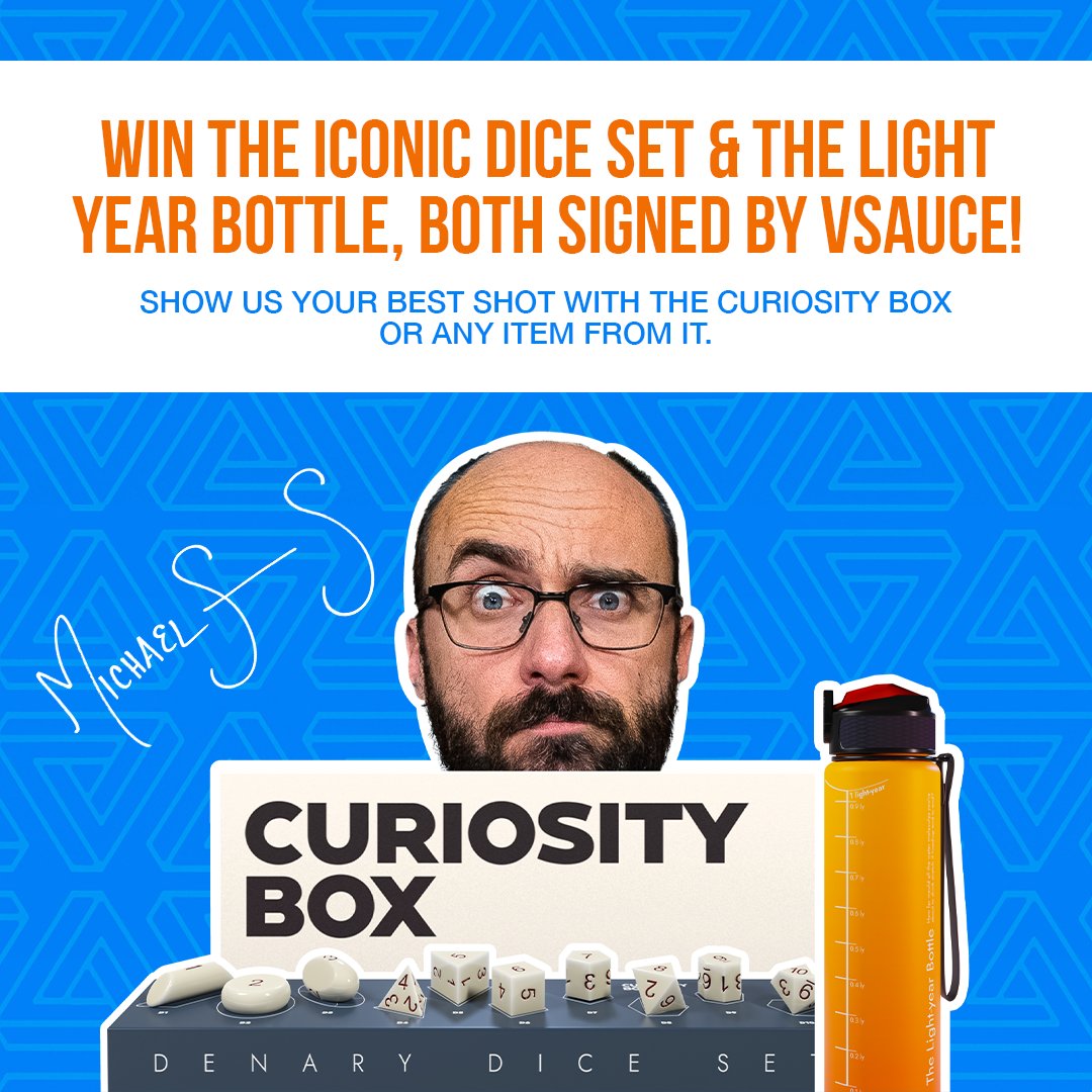 CuriosityBox's tweet photo. β‘οΈ Eyeing the Light Year Bottle & iconic dice set signed by Vsauce's Michael? π²
1. Post your Curiosity Box moment.
2. Tag @thecuriositybox & use #CuriosityCaptured.
π Michael himself will select the winner!
π Ends Oct 30th.
T&Cs apply. https://t.co/NtY9sCD2xe https://t.co/z7zGrlHUcY