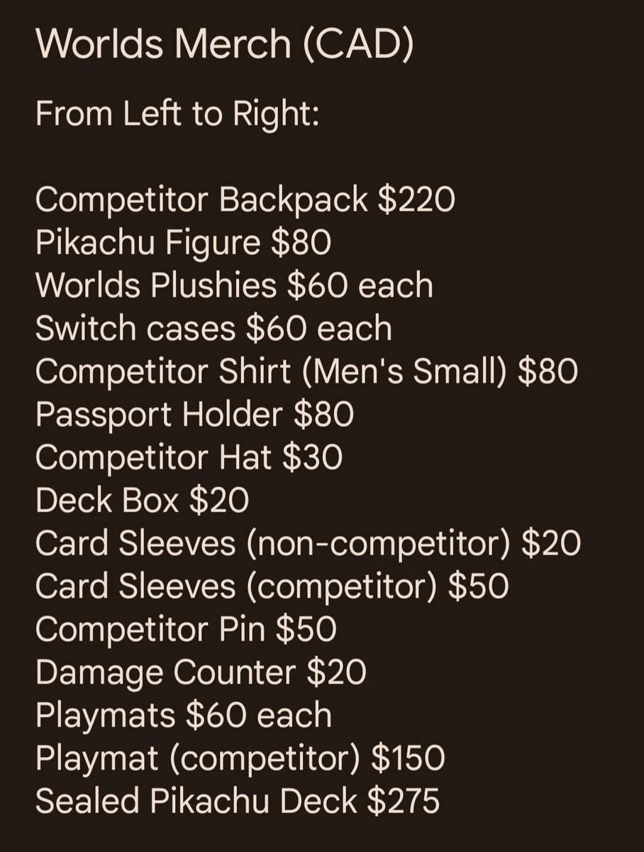 Anyone going to Toronto 🍁Pokémon Regionals looking for Worlds stuff?

Prices listed in CAD 🇨🇦 and are negotiable!

Funds will go towards travel/ registration for regionals so I can earn that sweet CP 😈

DM me on Twitter or on Discord @DaiLapCheurng

Retweets appreciated 😃