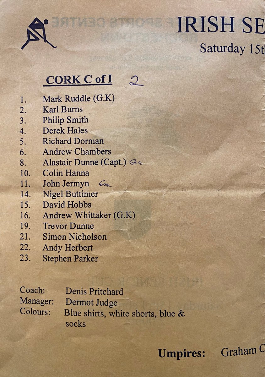ProgrammesH's tweet photo. 2003 Irish Senior Cup; Cork Church of Ireland v. Glenanne https://t.co/GPFRjnPMjZ