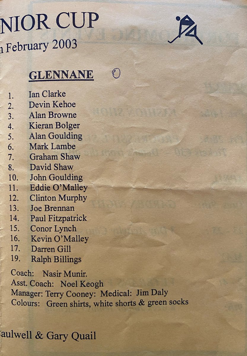 ProgrammesH's tweet photo. 2003 Irish Senior Cup; Cork Church of Ireland v. Glenanne https://t.co/GPFRjnPMjZ