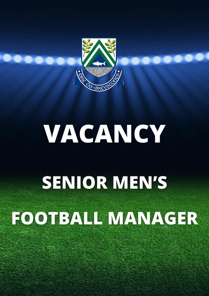 EireOgNCL's tweet photo. Following two successful years, our senior men's football team manager, Chris Traynor has decided to step down.

Applications now open for football manager for the 2024 season. 

Apply with CV to chairperson.eireoggreystones.wicklow@gaa.ie 
Deadline: 16 November https://t.co/DnSjxkVjFA