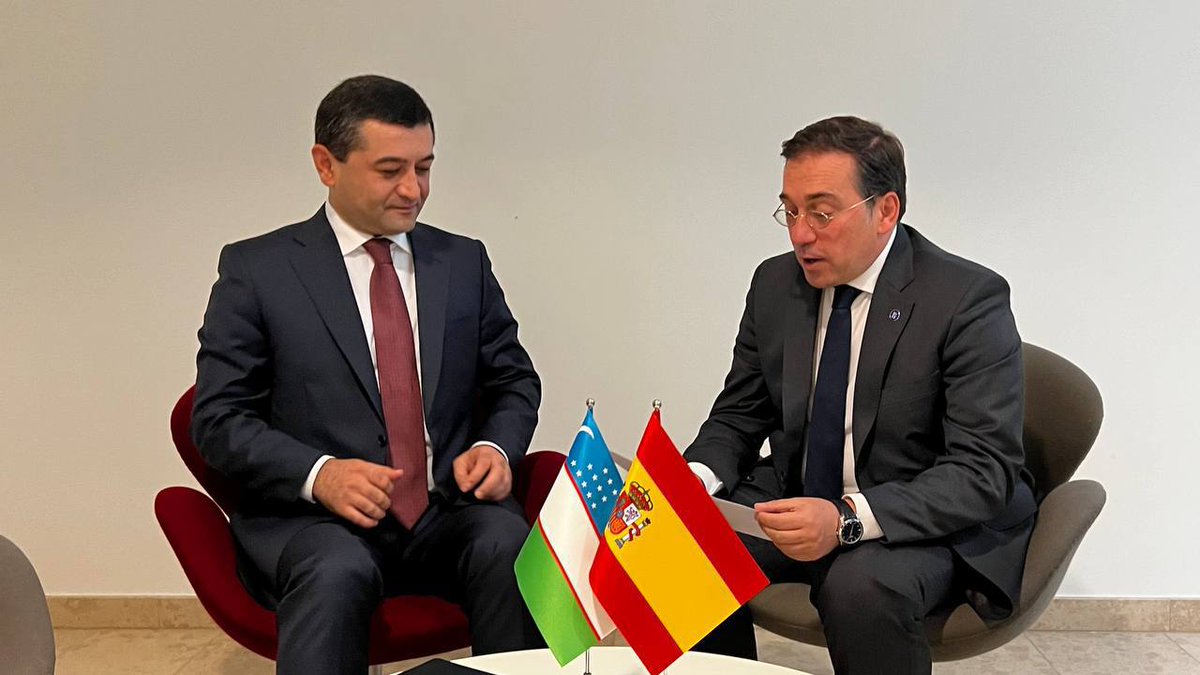 During our talks with the Spain Foreign Minister H.E. @jmalbares we underscored the positive dynamics in 🇺🇿🇪🇸 ties and the need to further facilitate the upward trajectory, especially in economic diplomacy. The introduction of modern communication systems in transport, expansion…