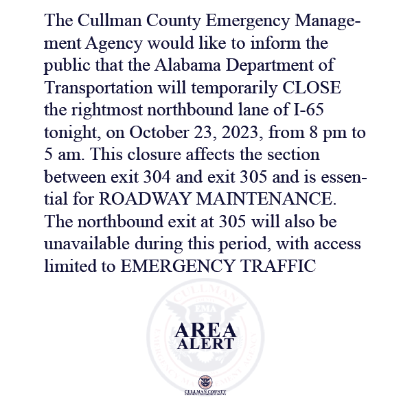 Cullman County EMA tweet media