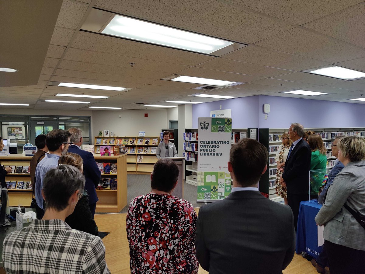 Sharing the joys, possibilities and connections that libraries bring to all ages is so important. 💚 Thank you to all the library champions out there and for joining us and <a href="/NeilLumsdenMPP/">Neil Lumsden</a> at last Friday’s OPLW celebration at <a href="/HamiltonLibrary/">Hamilton PL</a>. #LibrariesForLife #Bibliospourlavie!